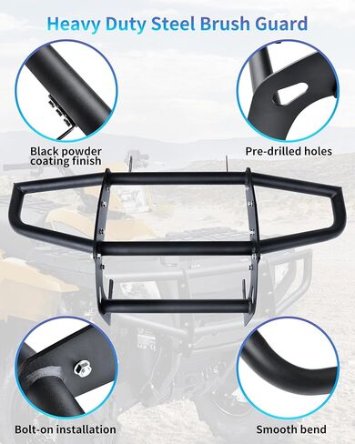 Front Bumper Guard with Light Bar Bracket for Polaris Sportsman 450 500 600 700 800 2005-2010 Accessories, Combined Heavy Duty Steel Front Brush Guard Protector in Saudi Arabia