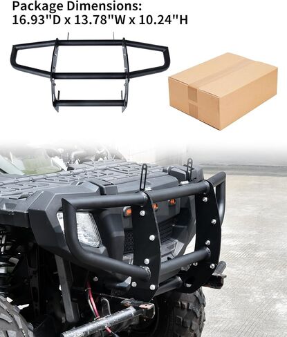 Front Bumper Guard with Light Bar Bracket for Polaris Sportsman 450 500 600 700 800 2005-2010 Accessories, Combined Heavy Duty Steel Front Brush Guard Protector in Saudi Arabia