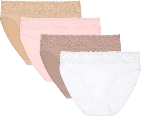Maidenform Women's Underwear Briefs, 4-Pack, Soft Brief Panties for Women, High-Rise Panty, Lace in Saudi Arabia