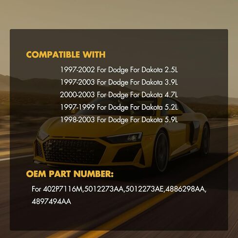 OCPTY fits for Fuel Pump Electric Replacement Module Assembly fits 1997-2003 L4 2.5L V6 3.9L V8 4.7L 5.2L 5.9L for Dodge Dakota E7116M in Kuwait