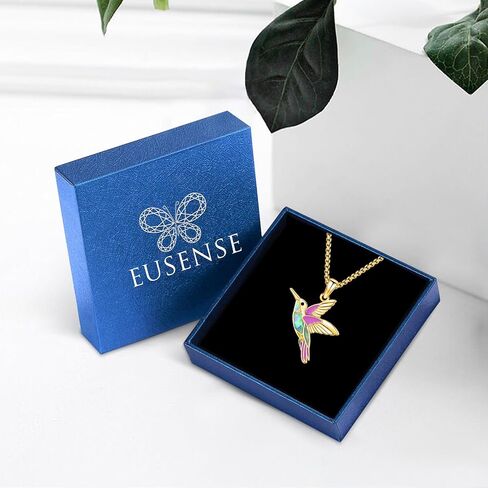 Eusense Hummingbird Pendant Necklace & Drop Earrings for Women Sterling Silver Hummingbird Jewelry Set Gifts in Saudi Arabia