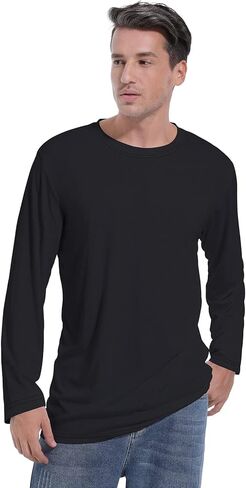 Big & Tall Long Sleeve Moisture Wicking Athletic T-Shirt in Saudi Arabia