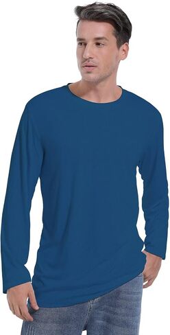 Big & Tall Long Sleeve Moisture Wicking Athletic T-Shirt in Saudi Arabia