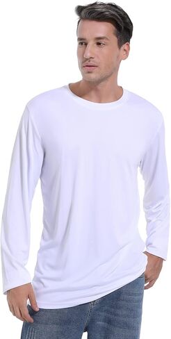 Big & Tall Long Sleeve Moisture Wicking Athletic T-Shirt in Saudi Arabia