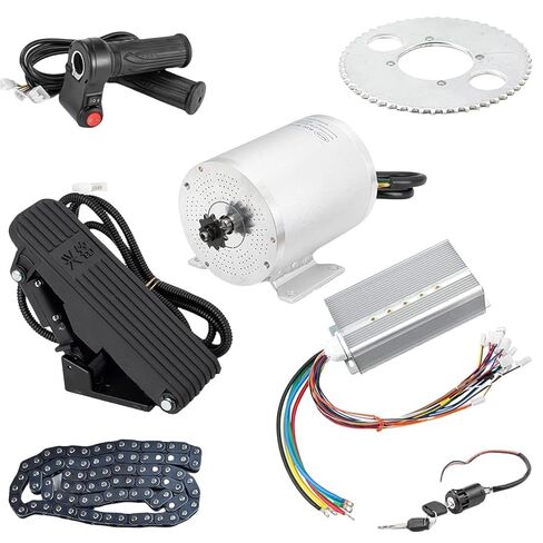 4400RPM 2500W 60V محرك سكوتر كهربائي بدون فرش DC Motor Kits محركات Gokart الكهربائية المتوسطة مع وحدة تحكم في السرعة 45A، خنق، دواسة القدم E-Scooter E-Bike Dirt Bike Motorcycle in Kuwait