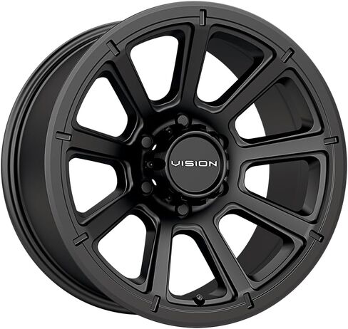 عجلة Vision 353 TURBINE المخصصة - 16x8، 0 إزاحة، نمط مسمار 6x139.7، محور 110 مم - حافة سوداء غير لامعة in Saudi Arabia