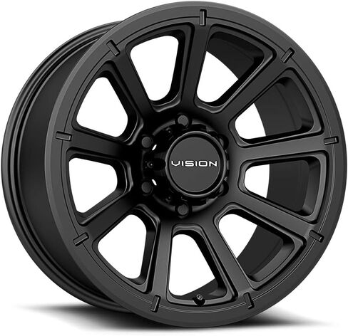 عجلة Vision 353 TURBINE المخصصة - 16x8، 0 إزاحة، نمط مسمار 6x139.7، محور 110 مم - حافة سوداء غير لامعة in Saudi Arabia