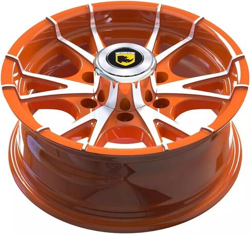 15x6 6x5.5 Premium Aluminum Trailer Wheel 6Lug Orange Machine Trailer Rim in Saudi Arabia
