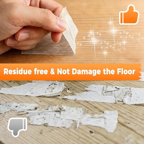 SWRT Carpet Tape Double Sided, 4 in x 30 Yards – Carpet Adhesive for Hardwood Floors, Heavy Duty Anti Slip Rug Grip Tape, Works as Rug Grippers, Residue Free, Wood Safe, Easy Removal for Tile in Saudi Arabia
