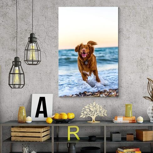 NWT Custom Canvas Prints with Your Photos for Pet/Animal, Personalized Canvas Pictures for Wall to Print Framed 24x16 inches in Saudi Arabia