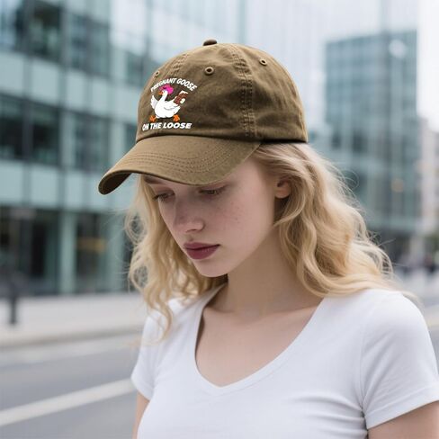 Pregnant Gooses On The Loose Hat for Boyfriends Trendy Washed Distressed in Saudi Arabia