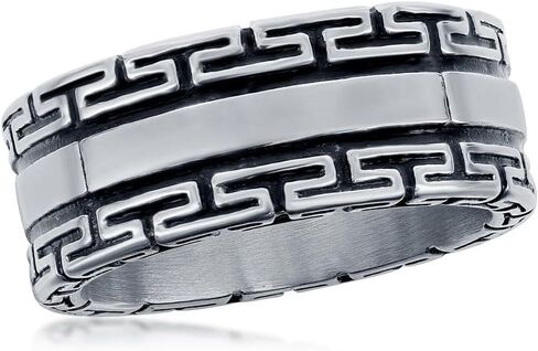 Beaux Bijoux Men’s Solid Oxidized Ring |Stainless Steel Band | Comfort Fit Jewelry for Men in Saudi Arabia