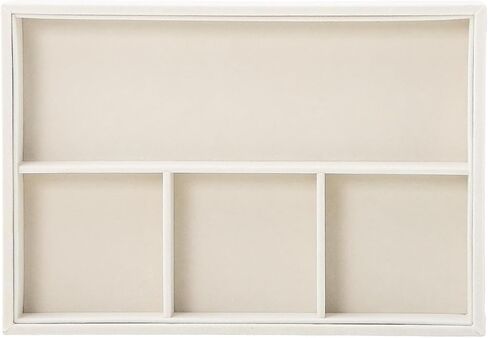 Beige 4Grid Bedside Organizer - Multi-use Holder for Desk, Nightstand, Drawer - Catchall Tray for Jewelry, Sunglasses, Phone, Watch, Perfume, Lipstick in Saudi Arabia
