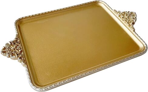 طبق مجوهرات، حامل حلقات طبق عتيق من الراتنج، منظم مجوهرات، طبق حلية ذهبي عتيق لديكور المنزل للمنزل والمكتب ورف الكتب in Kuwait