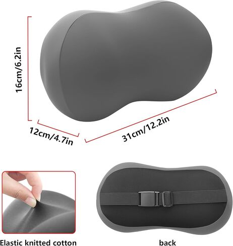 وسادة مسند رأس السيارة لدعم الرقبة من إسفنج الذاكرة وسادة رقبة السيارة ملائمة عالمية لراحة الرأس وسادة سفر وسادة سيارة لتخفيف الألم أثناء القيادة رمادي قطعتان in Kuwait