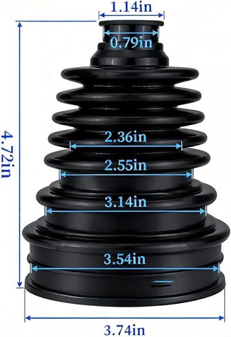 2 PCS Silicone CV Joint Boot Repair Kits Fit for 19mm to 24mm Shafts with 4 Stainless Steel CVs Boots Clamp with 6 Cable Ties in Saudi Arabia