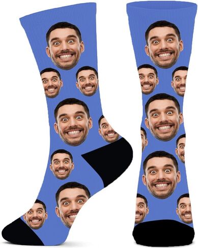 جوارب Dreamdecor المضحكة المخصصة مع صور مبتكرة للوجه، هدايا مضحكة مخصصة للرجال والنساء والأطفال in Kuwait