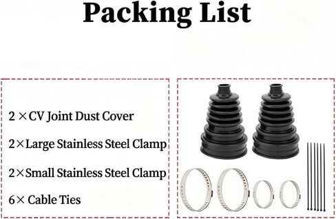 2 PCS Silicone CV Joint Boot Repair Kits Fit for 19mm to 24mm Shafts with 4 Stainless Steel CVs Boots Clamp with 6 Cable Ties in Saudi Arabia