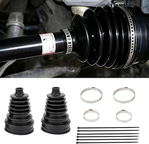 2 PCS Silicone CV Joint Boot Repair Kits Fit for 19mm to 24mm Shafts with 4 Stainless Steel CVs Boots Clamp with 6 Cable Ties in Saudi Arabia