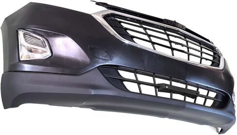 Equinox Front Bumper Cover Grille Kit Compatible with 2018 2019 2020 2021 Ch-evy Equinox LS,L,LT,Premier Plus,Premier Sport Utility 4-Door With Fog Lights Without Sensor Holes With Tow Hook Hole in Kuwait