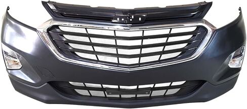 Equinox Front Bumper Cover Grille Kit Compatible with 2018 2019 2020 2021 Ch-evy Equinox LS,L,LT,Premier Plus,Premier Sport Utility 4-Door With Fog Lights Without Sensor Holes With Tow Hook Hole in Kuwait