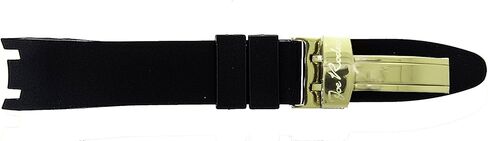 سوار ساعة جوجو للسيدات الرئيسيات من المطاط باللون الأسود مع إبزيم أصفر in Kuwait