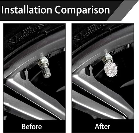 12 PCS Bling Tire Valve Caps Crystal Rhinestone Tire Valve Stem Cap, Universal Dustproof Bling Air Caps Car Decor for Women Cars, Suvs, Trucks, Motorcycles and Bicycles Accessories in Saudi Arabia