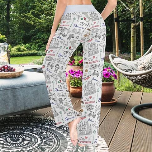 Trendy Womens Comfy Drawstring Palazzo Lounge Pajama Pants Wide Leg Ladies Yoga&Sleepwear Long Home PJs Bottom in Saudi Arabia