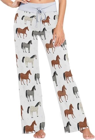 Trendy Womens Comfy Drawstring Palazzo Lounge Pajama Pants Wide Leg Ladies Yoga&Sleepwear Long Home PJs Bottom in Saudi Arabia