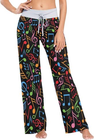 Trendy Womens Comfy Drawstring Palazzo Lounge Pajama Pants Wide Leg Ladies Yoga&Sleepwear Long Home PJs Bottom in Saudi Arabia