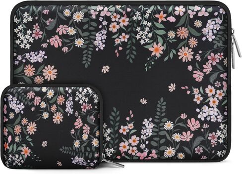 MOSISO Laptop Case 13.3 inch, 13-14 inch Laptop Sleeve Compatible with MacBook Air 13 13.6/Pro 13/Pro 14, HP Dell Acer ASUS Lenovo, Neoprene Computer Sleeve Bag Cover with Small Case, Swaying Blooms in Saudi Arabia