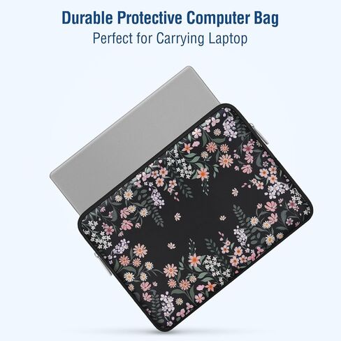MOSISO Laptop Case 13.3 inch, 13-14 inch Laptop Sleeve Compatible with MacBook Air 13 13.6/Pro 13/Pro 14, HP Dell Acer ASUS Lenovo, Neoprene Computer Sleeve Bag Cover with Small Case, Swaying Blooms in Saudi Arabia