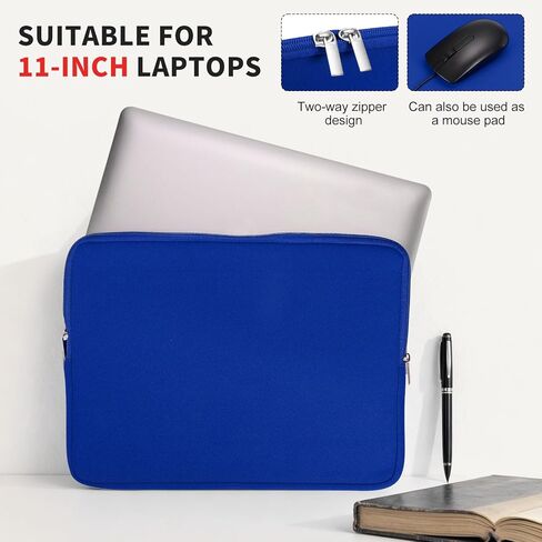 Laptop Case - Polyester Computer Sleeve Carrying Bag Waterproof Laptop Protective Cover for 11" Notebook, Dark Blue in Saudi Arabia