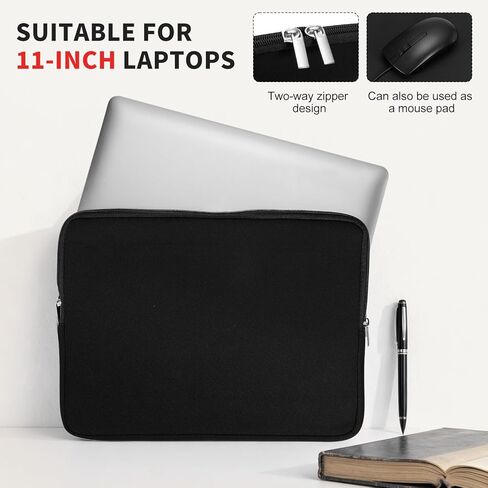 Laptop Case - Polyester Computer Sleeve Carrying Bag Waterproof Laptop Protective Cover for 13" Notebook, Black in Saudi Arabia
