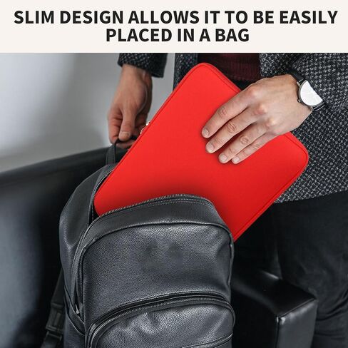 Laptop Case - Polyester Computer Sleeve Carrying Bag Waterproof Laptop Protective Cover for 13" Notebook, Black in Saudi Arabia