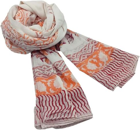 وشاح نسائي خفيف الوزن مصنوع من القطن الناعم على الموضة - متعدد الألوان in Kuwait