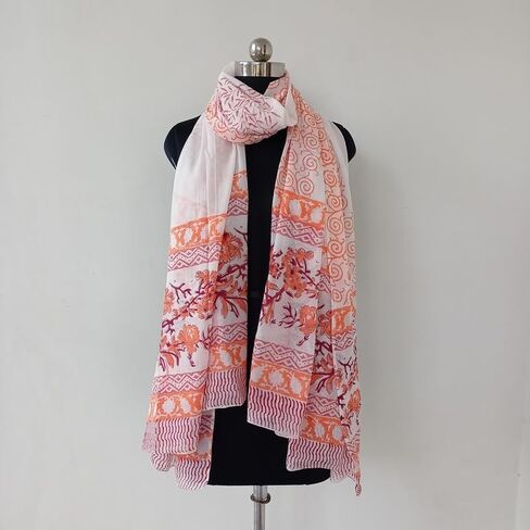 وشاح نسائي خفيف الوزن مصنوع من القطن الناعم على الموضة - متعدد الألوان in Kuwait