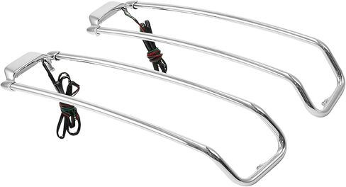 TCMT Hard Saddlebag Lid Trim Top Rails Rack W/LED Light Fits For Harley Touring 1994-2013 in Saudi Arabia