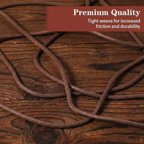 2 Pairs Shoe Laces for Men, Leather Shoe Laces, 1/8" Round Cotton Waxed Shoelaces for Dress Shoes Chukka, 90 cm/35.4 Inch in Saudi Arabia
