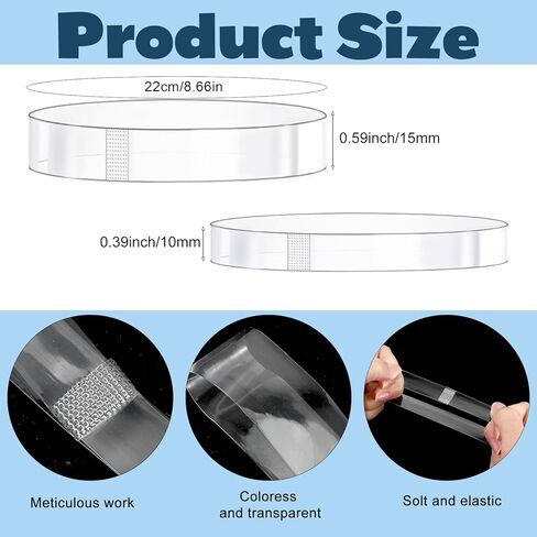 أشرطة أحذية شفافة بكعب عالٍ، أشرطة كعب مرنة غير مرئية من مادة TPU وحزام كاحل فضفاض مضاد للارتخاء، حزام رباط حذاء قابل للتعديل للنساء، 10 أزواج بمقاسات متعددة in Kuwait