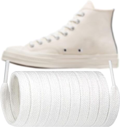 Endoto Shoelaces for Converse CDG Sneakers, 9MM Flat Cotton Shoe Laces Strings Replacement for Commes des Garcons Shoes in Saudi Arabia