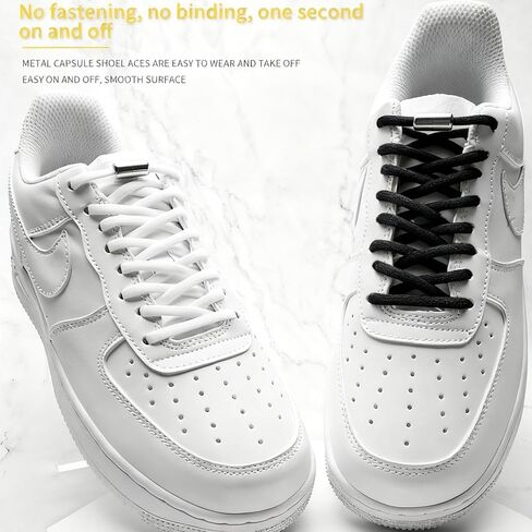 Elastic No-Tie Shoelaces, Slip-On Polyester Laces for Sneakers, Quick-Lock Design, Perfect for Sports and Casual Shoes in Saudi Arabia