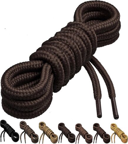 حذاء دائري سميك وشديد التحمل بسمك 1/5 بوصة من خشب البتولا، بني داكن، مقاس 45 بوصة (115 سم) -S in Kuwait