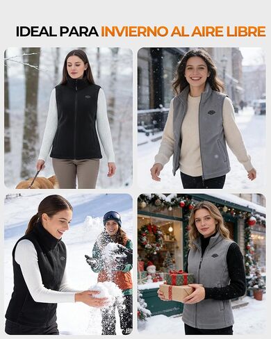 Topdot Fleece Heated Vest Women with 16000mAh 7.4V Battery Ergonomic 10-Zone Heating for Winter Use in Kuwait