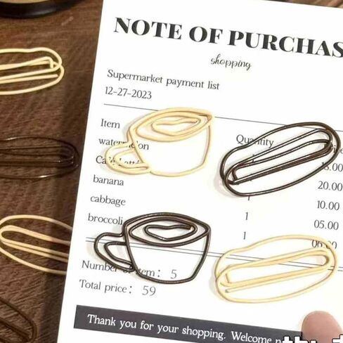 Coffee Bean Cup Paper Clips,Planner Clips for Coffee Lovers Café Pros Gifts Postcards Office School Decor Bookmarks,Mini Mixed Cute Decor Bookmarks,50 Pieces in Saudi Arabia
