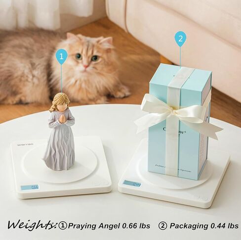 Answered Angel of Prayer Figurine, Solid Resin Praying Angel Figurines Spiritual Decor Statue for Women Girl Religious Hope Sympathy Statues Figure Gifts,Luxury Gift Box with Ribbon &Card-6.2'' in Saudi Arabia