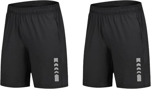 2PCS Men’s Quick Dry Athletic Gym Shorts – Lightweight Running Workout Basketball Casual Sports Shorts in Saudi Arabia