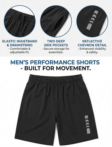 2PCS Men’s Quick Dry Athletic Gym Shorts – Lightweight Running Workout Basketball Casual Sports Shorts in Saudi Arabia
