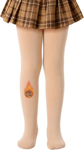 Toddler Girls Fleece Lined Thermal Warm Tights Cozy Winter Black Legging Under Dress for Kids Thick Dance Tights in Saudi Arabia