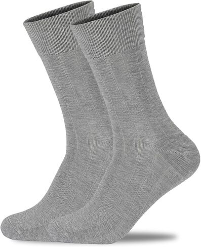 Mens Ribbed Bamboo Rayon Dress Socks,Mid Calf,Moisture Wicking,Anti-Odor,Durable Crew Socks Size 10-13 in Saudi Arabia